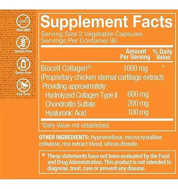 Salud y Equipamiento Médico - Collagen Ii 1000 Mg 90 Capsulas - - Unidad A $3598 2