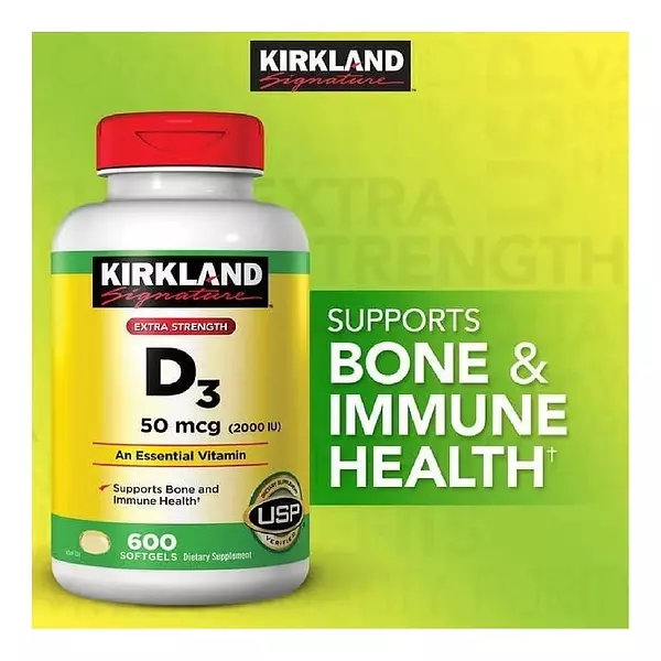 Salud y Equipamiento Médico - Vitamina D3 600 Softgel De 2000 Ui Iu Maxima Fuerza 2