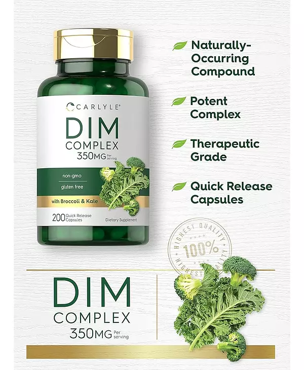Salud y Equipamiento Médico - Suplemento Carlyle Dim | 350mg | 200 Recuento | Complejo Veg 3