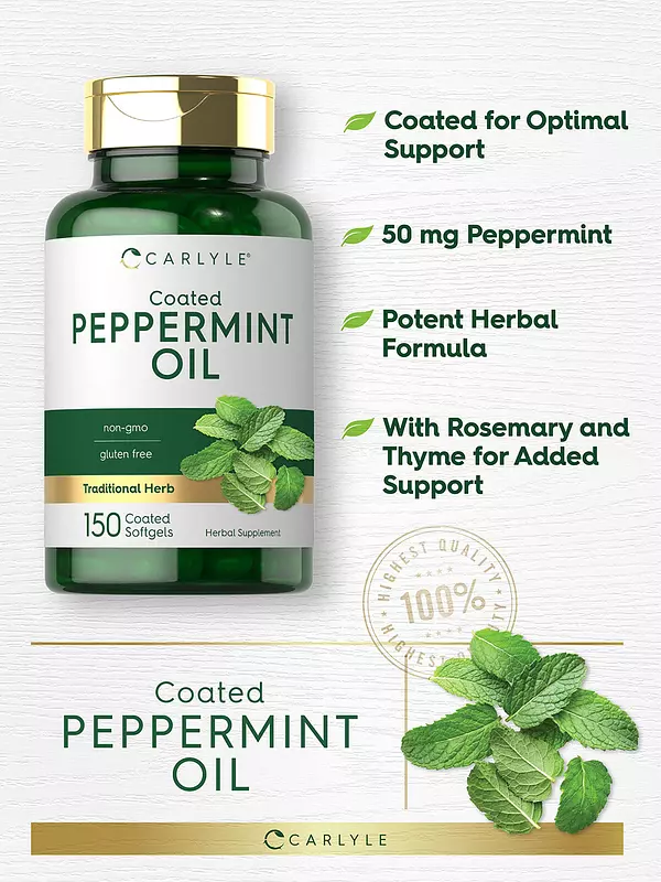 Salud y Equipamiento Médico - Capsulas De Aceite De Menta Capsulas Blandas | Suplemento De 4
