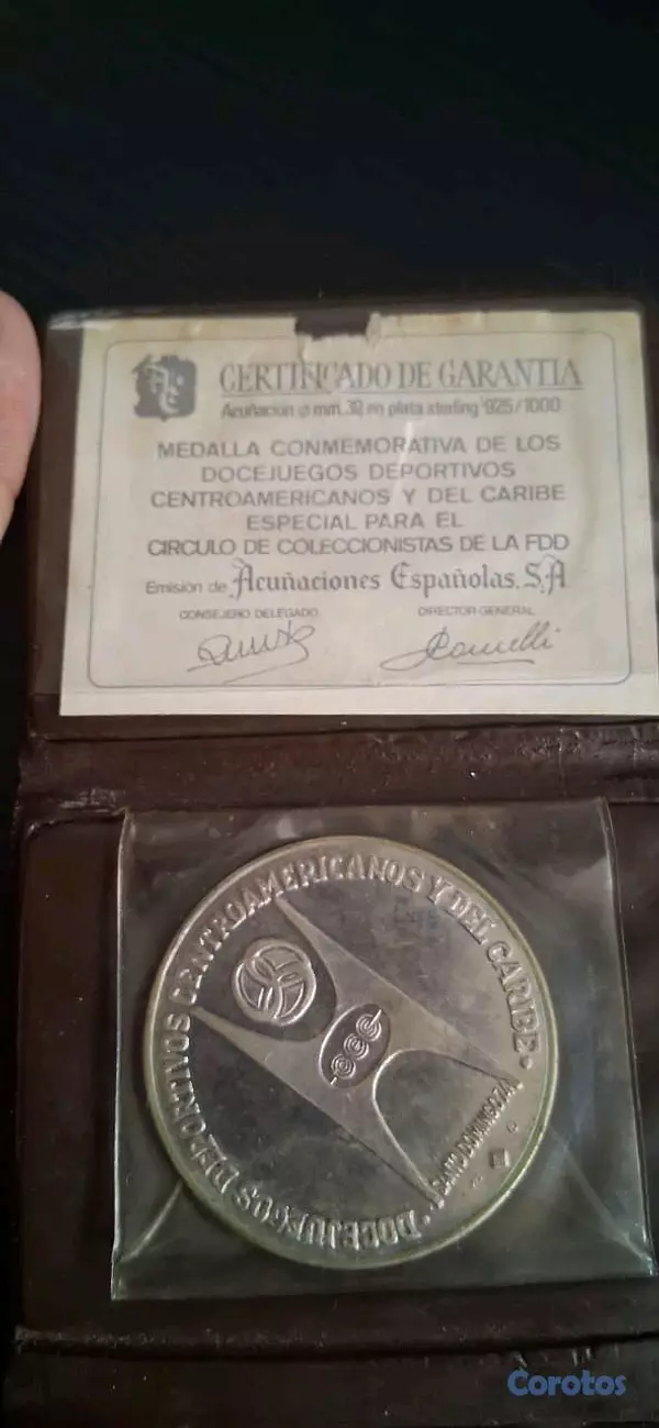 hobby y coleccion - Medalla de plata 925 de los 12 juegos Centroamericanos y del Caribe de 1974 5