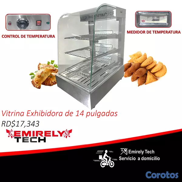 equipos profesionales - Vitrina exhibidora caliente de 14 pulgadas  1