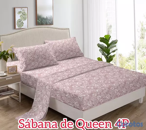muebles y colchones - juego de sabana 4 piezas para cama de 60  11