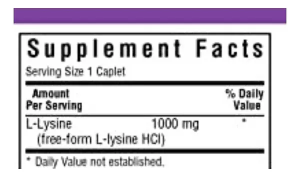Salud y Equipamiento Médico - L-lisina 1000mg - Bluebonnet 2