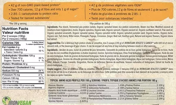 Salud y Equipamiento Médico - Proteina Gainer Vainilla Ironve 2