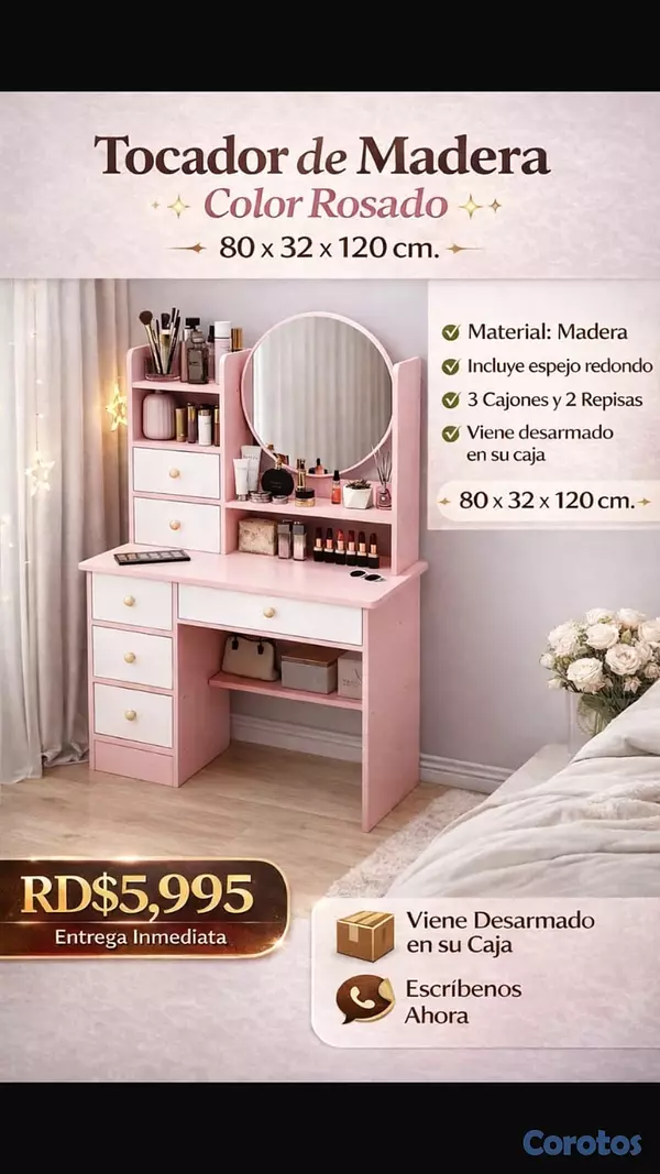 muebles y colchones - Tocador de maquillaje  2
