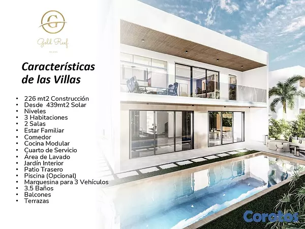 casas vacacionales y villas - PROYECTO DE VILLA PLAYA NUEVA ROMANA  4