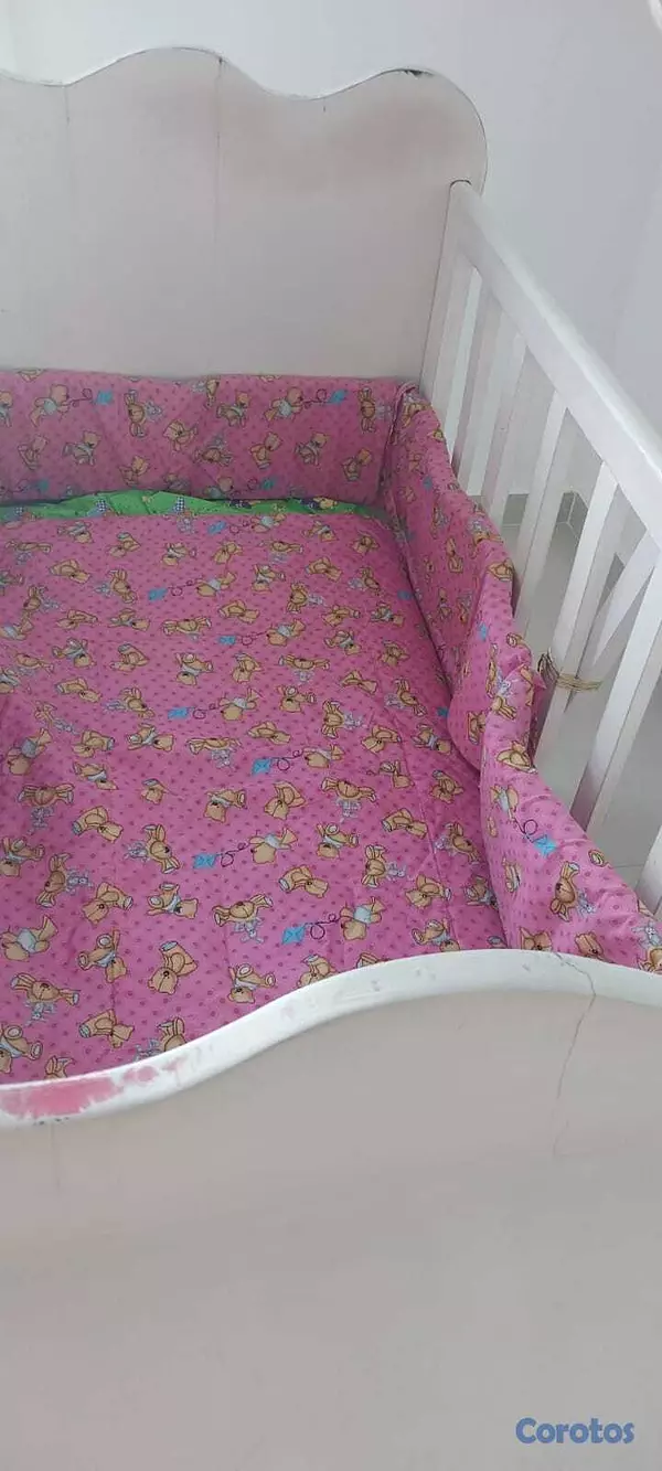 muebles - Cuna de bebé con cambiador y almacenamiento + colc 13