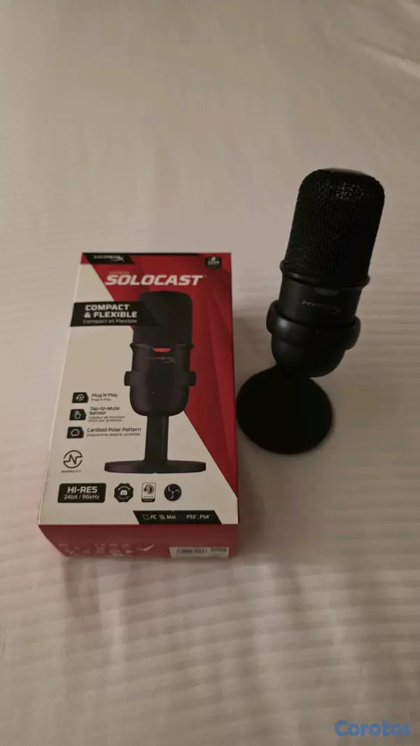 otros electronicos - Micrófono HyperX SoloCast USB Profesional + Caja 2
