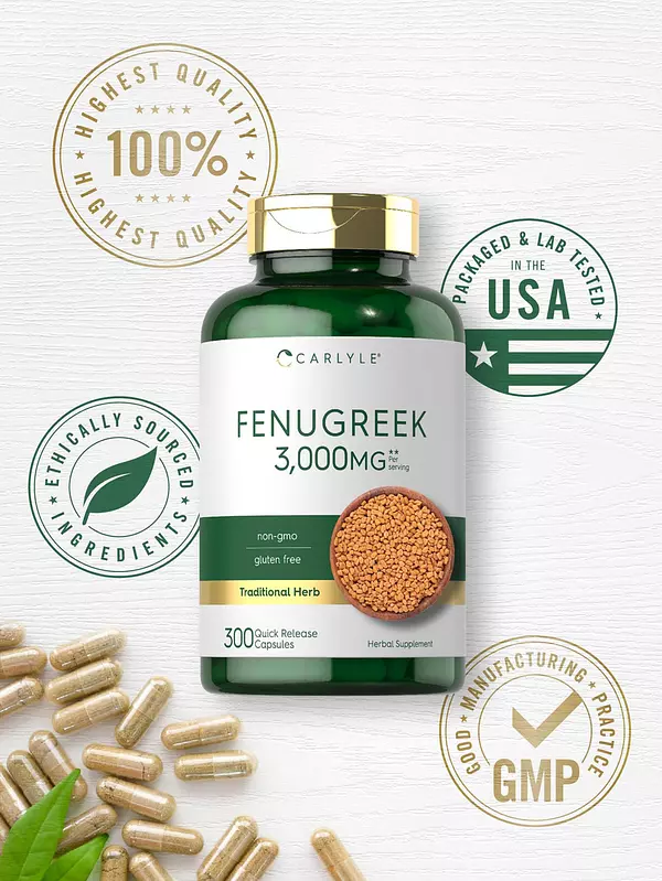 Salud y Equipamiento Médico - Semillas De Fenogreco 3000mg 300cap Carlyle 5