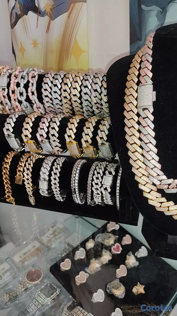joyas, relojes y accesorios - Cadenas doble tono material Brass con baño de oro, guillos doble tono, anillos 5