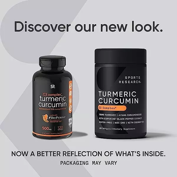 Salud y Equipamiento Médico - Curcuma 500mg 120 capsulas Sports Research 3