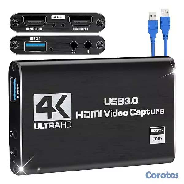 accesorios para electronica - Capturadora de Video 4K USB 3.0 – Streaming y Grab 2