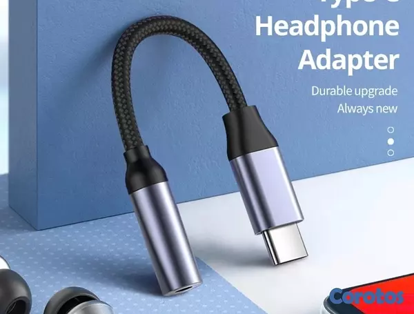 accesorios para electronica - Adaptador de audio tipo C a auxiliar Jack 3.5mm 
 6