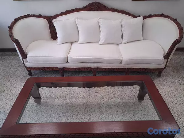 muebles y colchones - Juego de muebles clásico de caoba   2