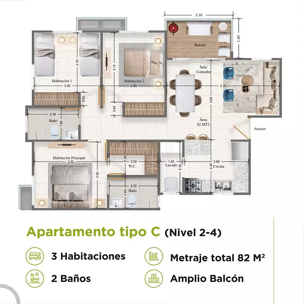 apartamentos - Apartamentos con Bono Vivienda, Avenida Ecológica  3