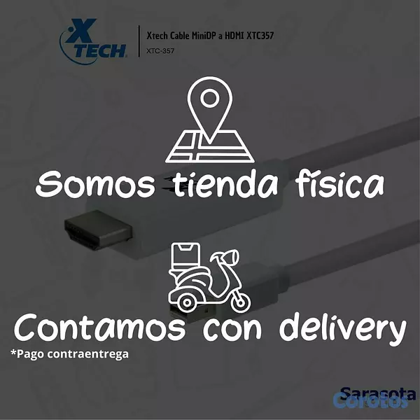 accesorios para electronica - Xtech Cable MiniDP a HDMI XTC357 2