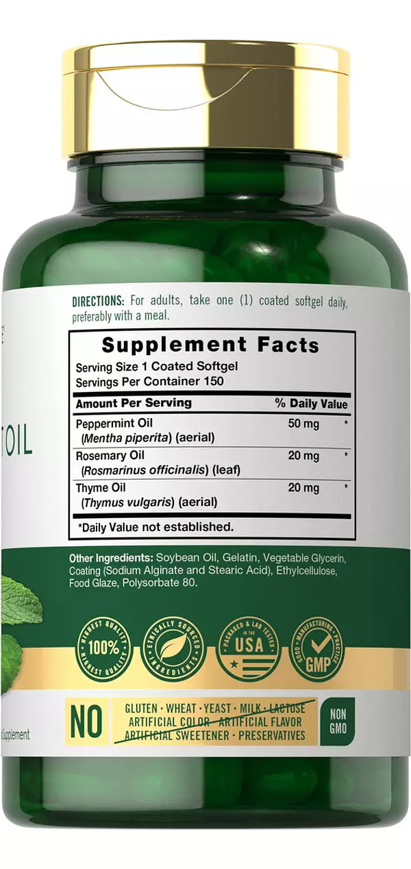 Salud y Equipamiento Médico - Capsulas De Aceite De Menta Capsulas Blandas | Suplemento De 3