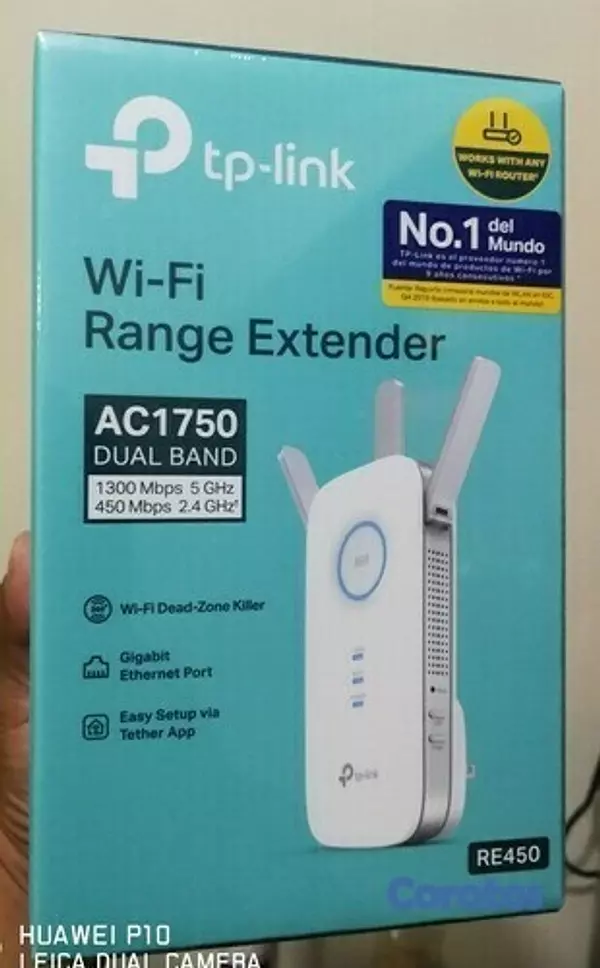 otros electronicos - REPETIDOR TP-LINK RE450, 2.4GHZ/450MBPS, 5GHZ/1300MBPS, 1 PUERTO GIGABIT LAN, 80 2