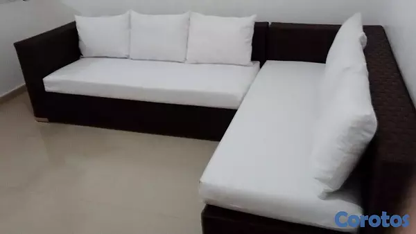 muebles y colchones - Mueble Rattan Forma L 2 Asientos Super Expecial Nuevo.
20% descuento.
 10