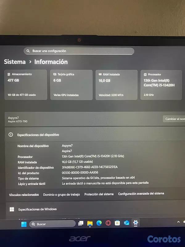 computadoras y laptops - Laptop gamer 7