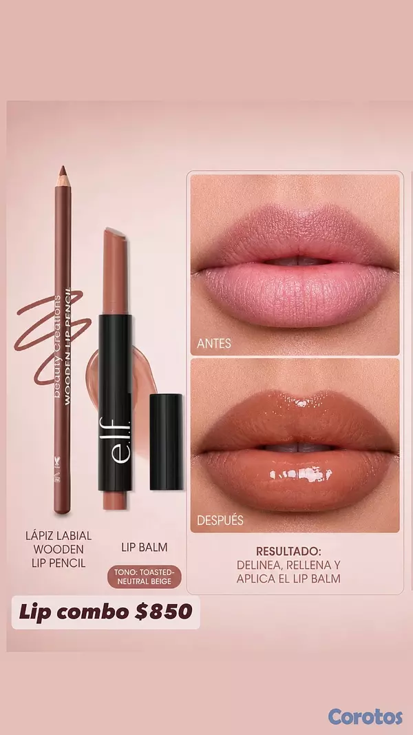 salud y belleza - lip combos incluye lapiz delineador de labios y labial 12