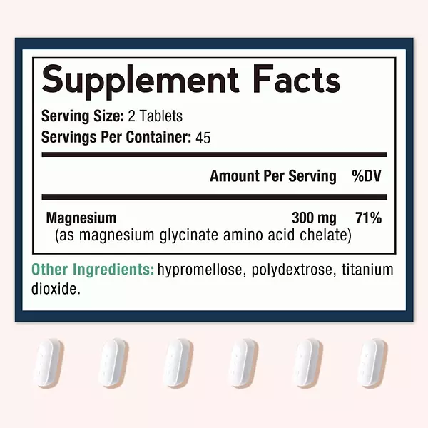 Salud y Equipamiento Médico - Glicinato Magnesio 300mg 90 tabletas 2