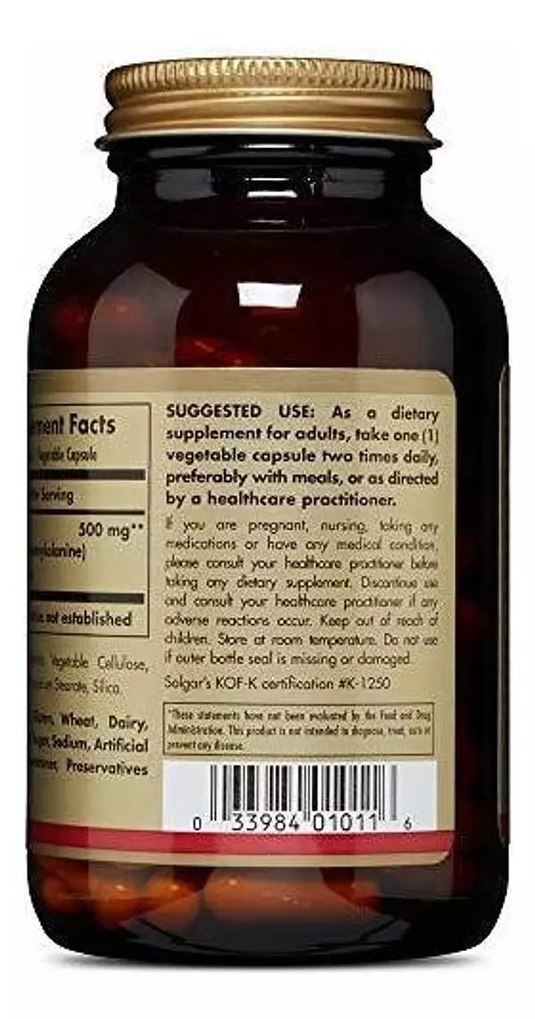Salud y Equipamiento Médico - Solgar - Dlpa 500 Mg, 100 Capsulas Vegetales 3