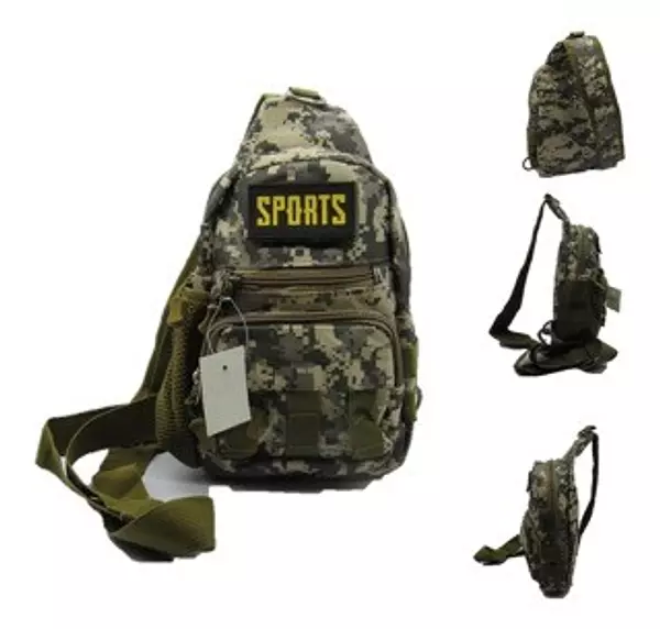 Artículos Deportivos - Mariconera Riñonera bulto morral mochila militar camuflaje y negra bolso cruzado 3