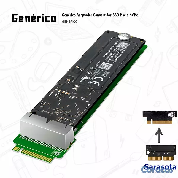 accesorios para electronica - Genérico Adaptador Convertidor SSD Mac a NVMe 2