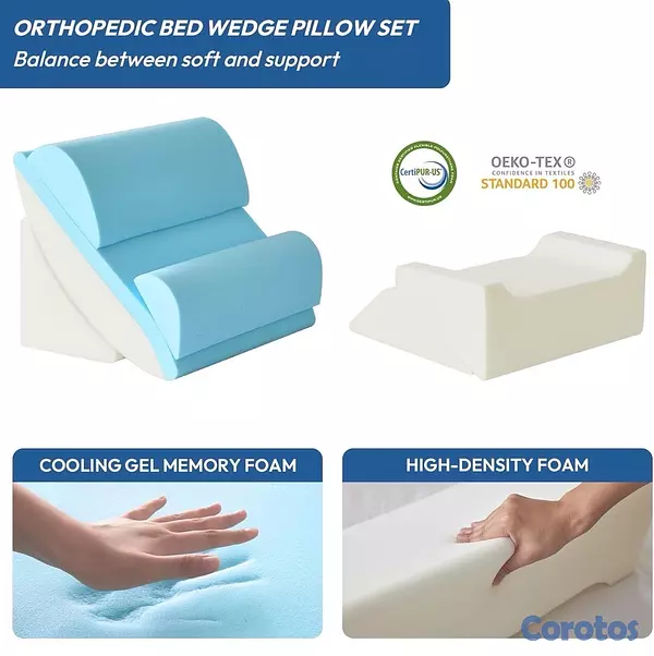 muebles y colchones - almohadas d cuña para después d cirugía, postoperatoria y alivio dolor d espalda 3