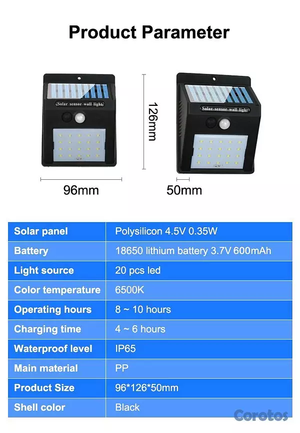 otros electronicos - 🌞💡 Lámpara solar con sensor de movimiento por tan solo $990 💡🌞 3