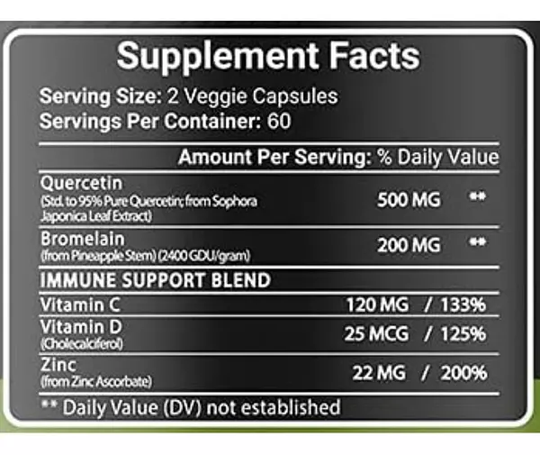 Salud y Equipamiento Médico - Quercetina + Vitamina C Y Zinc 2