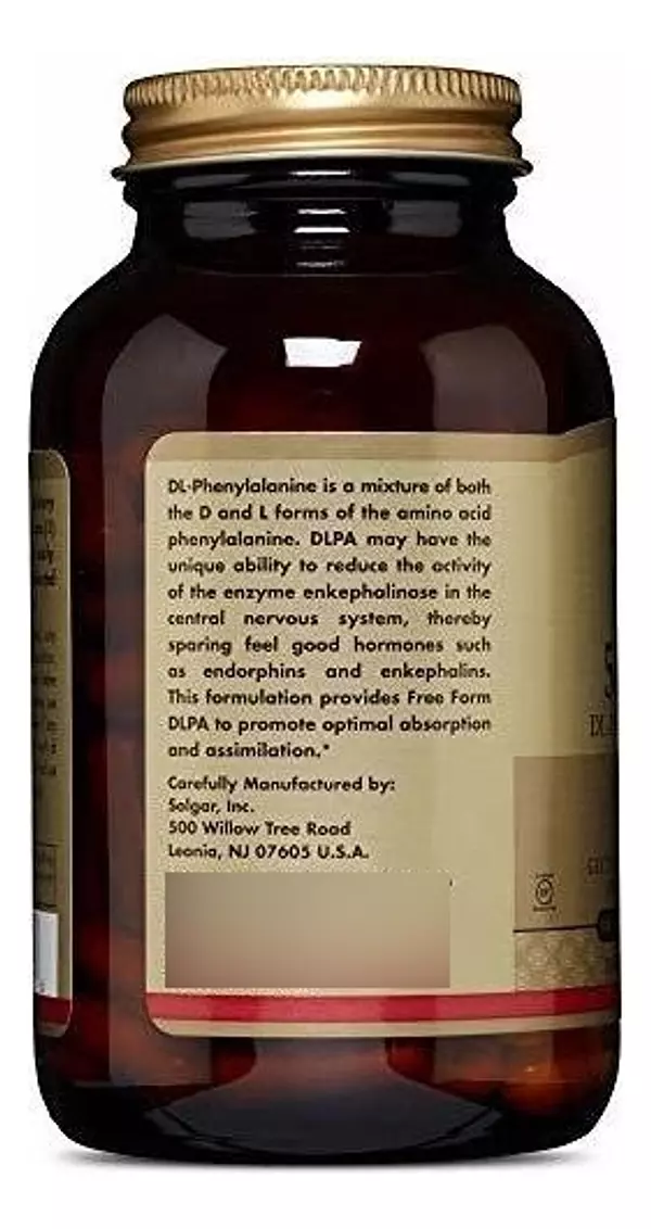 Salud y Equipamiento Médico - Solgar - Dlpa 500 Mg, 100 Capsulas Vegetales 4