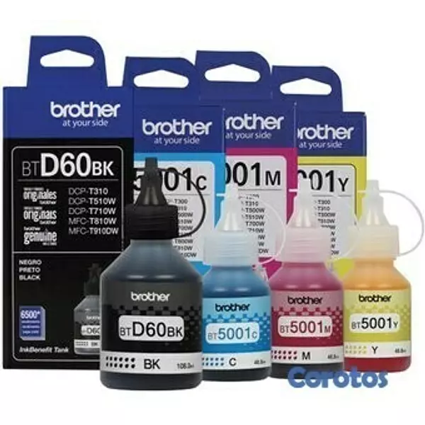 impresoras y scanners - BOTELLA DE TINTA BROTHER ORIGINALES EN TODOS LOS COLORES - BT5001- BTD60BK 3