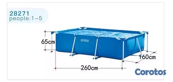 herramientas, jardines y exterior - Piscina grande familiar marca intex en medida 260*65*160cm  2