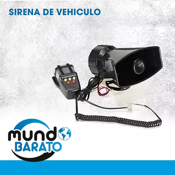 accesorios para electronica - Sirena Altavoz con Microfono Bocina para carros escolta amplificador 100watts 2