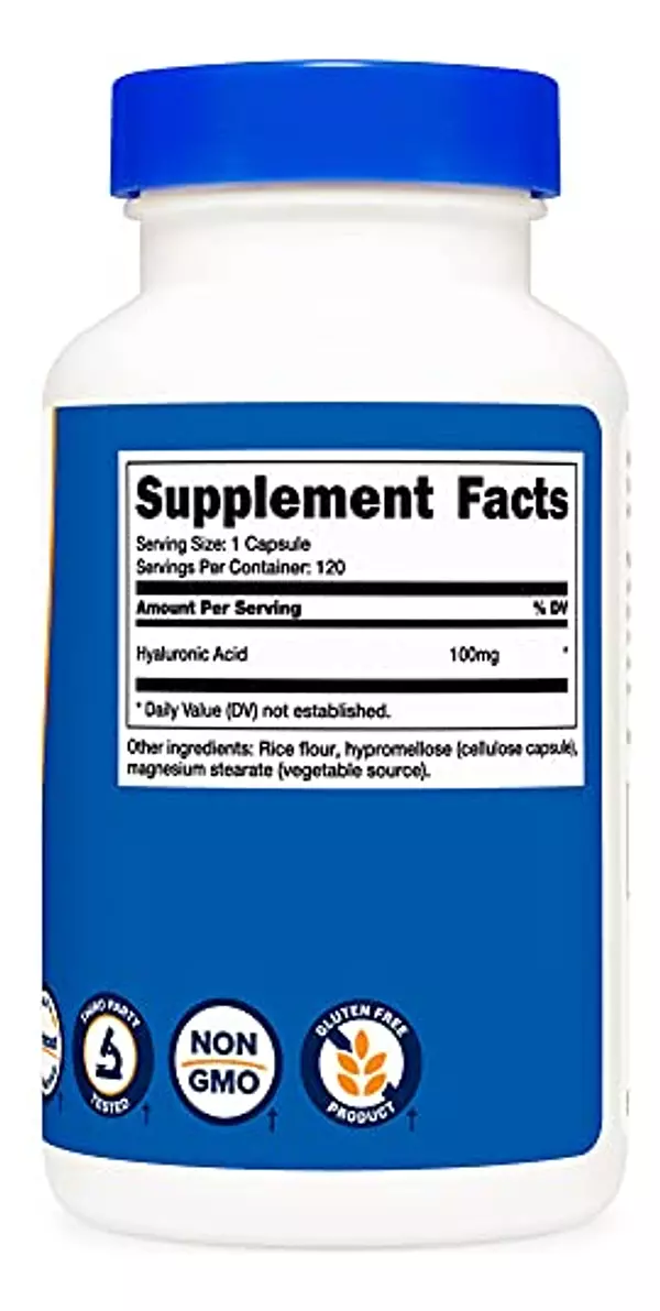 Salud y Equipamiento Médico - Capsulas De Acido Hialuronico -nutricost 100 Mg 5