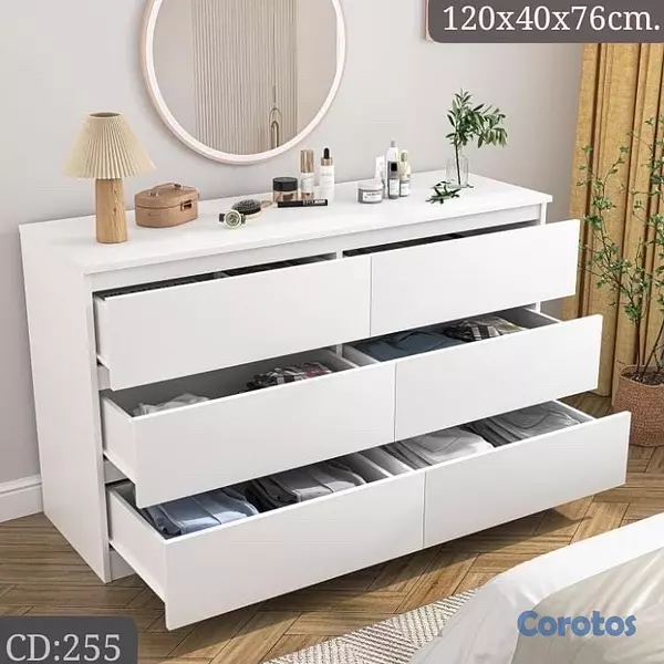 decoración y accesorios - Cómoda (gabetero) de 6 Gabetas
Medida: 120x40x76cm.
 2