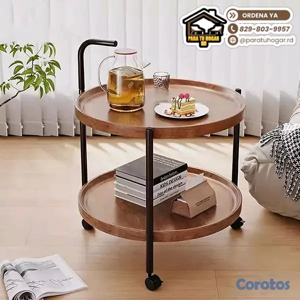 decoración y accesorios - mesa auxiliar para sala(carrito multifuncional para tragó, café y picaderas) 3