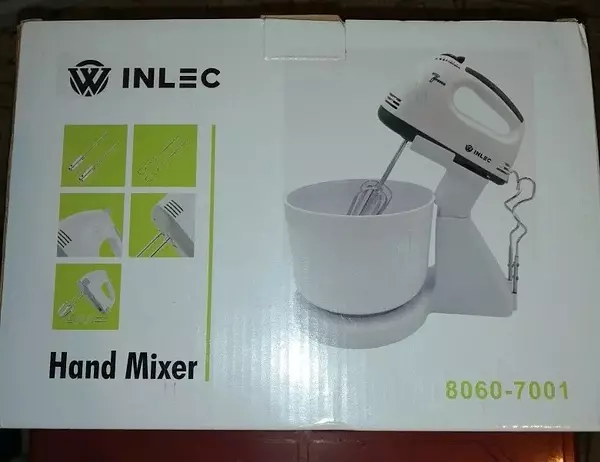 electrodomesticos - Batidora de Mano Inlec con Pedestal 7 velocidades TAZA DE PLASTICO 2