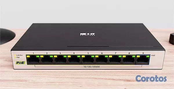 computadoras y laptops - SWITCH DE SOBREMESA NEXXT VERTEX V900P, 9 PUERTOS  2