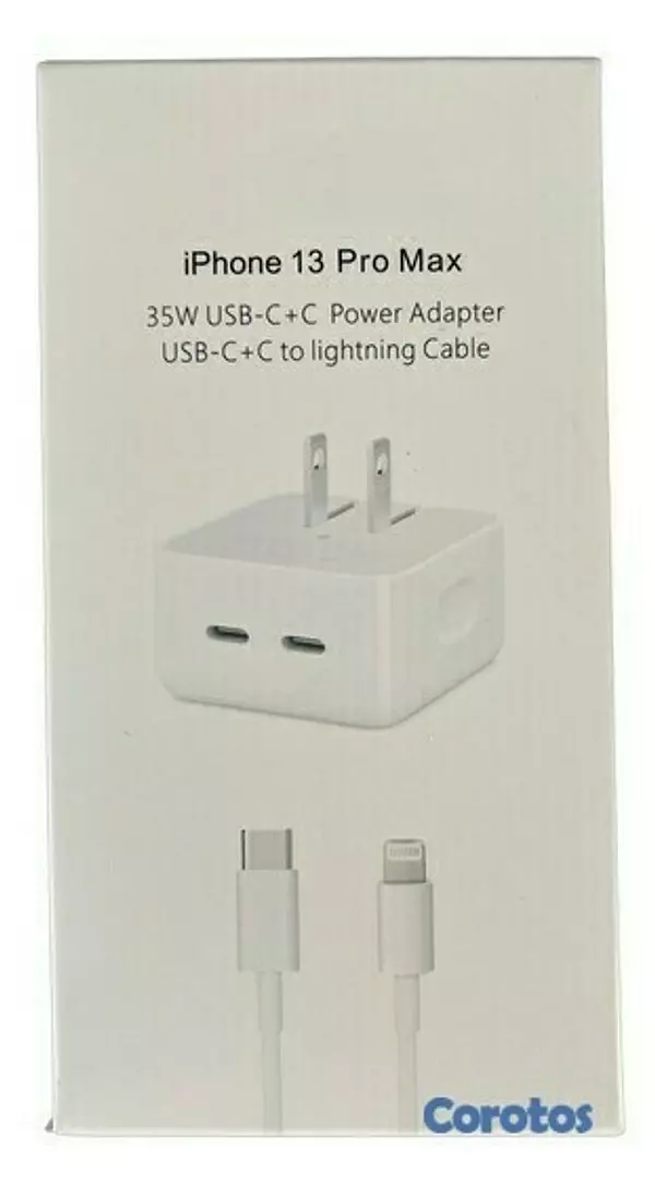 accesorios para electronica - Cargador compacto con puerto USB-C doble de 35W para iPhone 13 3