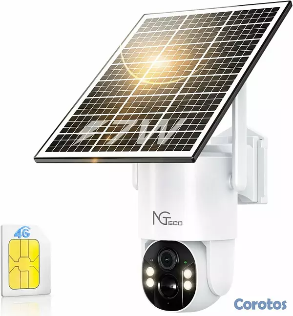 celulares y tabletas - Cámara de Seguridad PTZ Solar Recargable con Visió 3