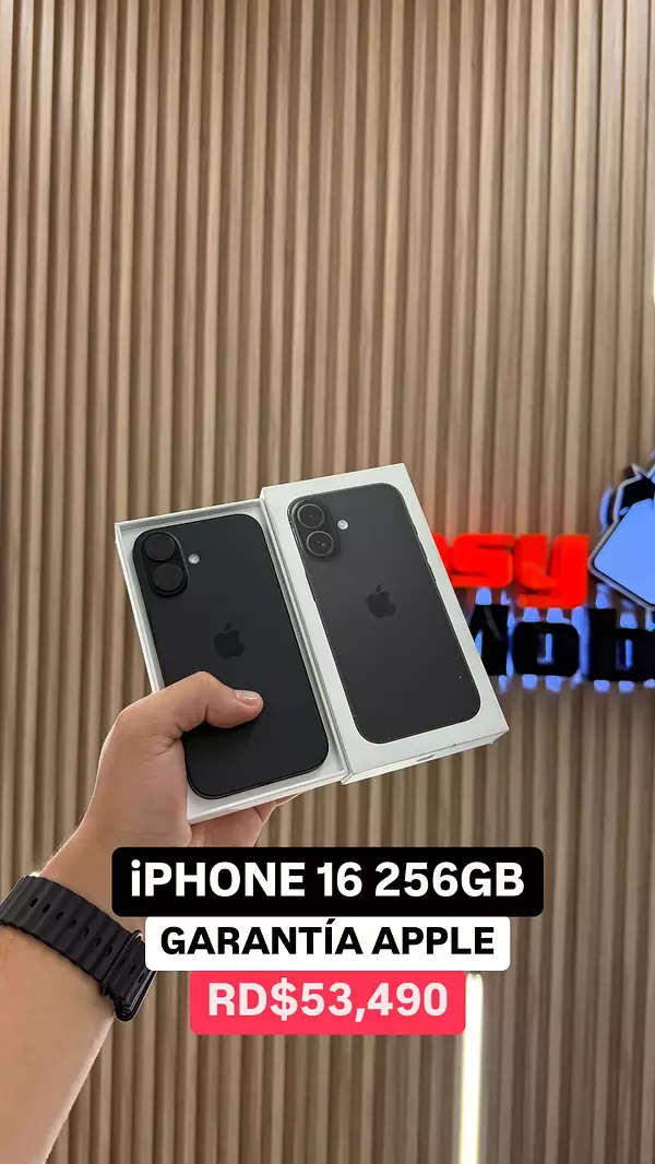 celulares y tabletas - iPHONE 16 256GB BLACK OPEN BOX 