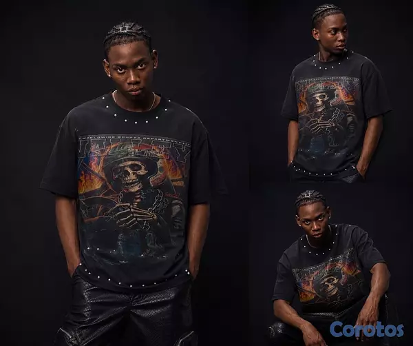 ropa para hombre - Camiseta Gráfica de Colección VALE VALLEY para Hombre 3