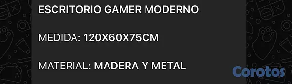 muebles y colchones - ESCRITORIO MODERNO GAMER  2