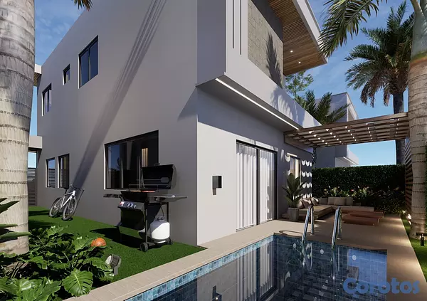 casas vacacionales y villas - Villas en Bavaro 3 hab con piscina desde US$245,000 alta plusvalia 7