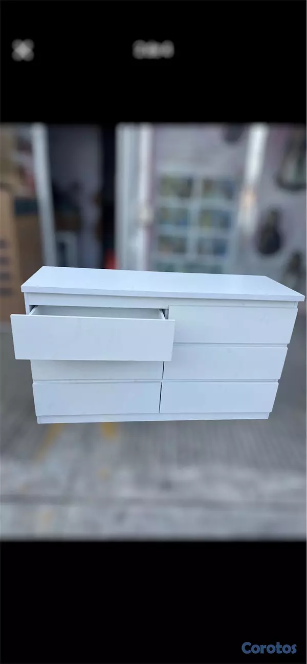 muebles y colchones - Gavetero blanco 6 gavetas  2