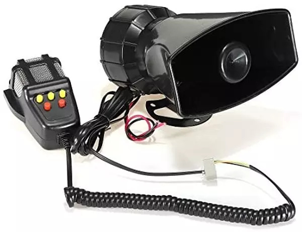 accesorios para electronica - Sirena Altavoz con Microfono Bocina para carros escolta amplificador 100watts 3